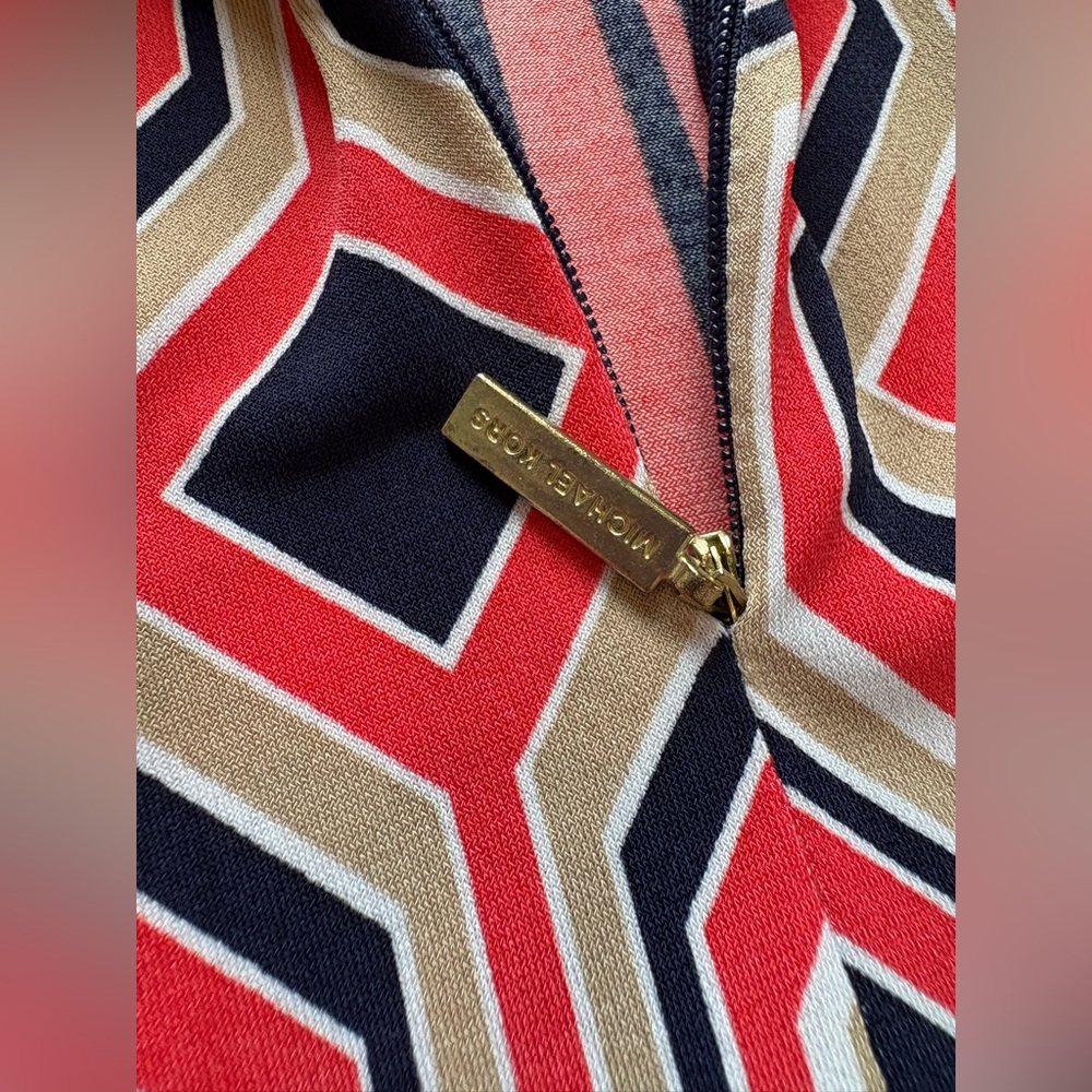 Michael Kors Geometric Patterned Dress - Size Medium - Picture 10 of 12